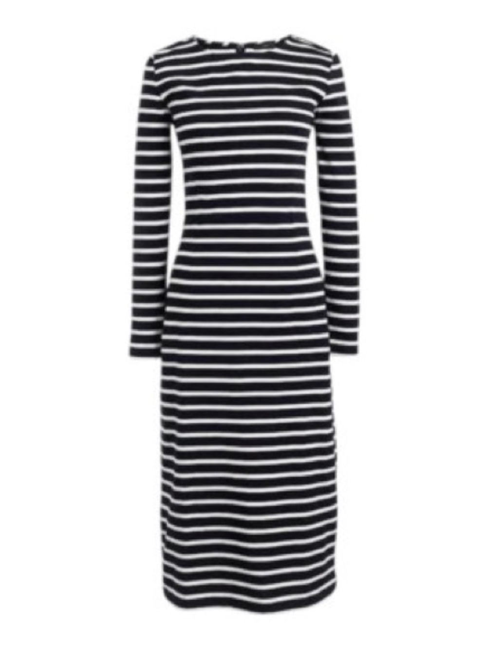 J. Crew Long Sleeve Striped Sheath Midi Dress Women’s Size 2 - Picture 2 of 8